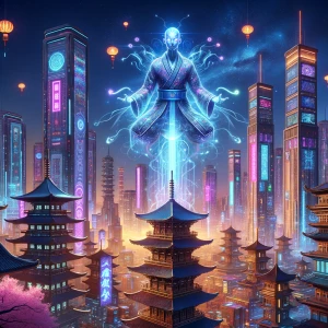 A regally imposing extraterrestrial with telekinetic powers, exu...