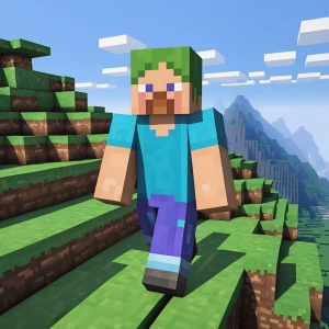 simple Minecraft texture, default texture pack style, not realis...