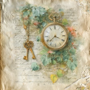 Print-ready junk journal page, A4 portrait full-bleed (≈2480×350...