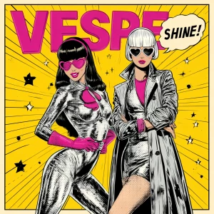 Generate a retro 1960s comic book cover with a bold yellow burst...