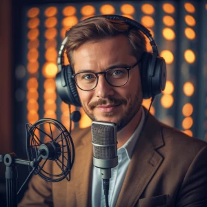 Make radio studio use back ground am take photo