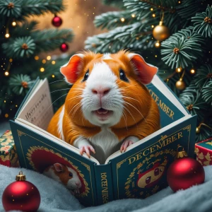 Generate an image of a realistic and vibrant Guinea pig exuding...