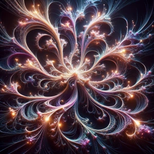 Intricately intertwined glowing tendrils of arcane energy pulse...