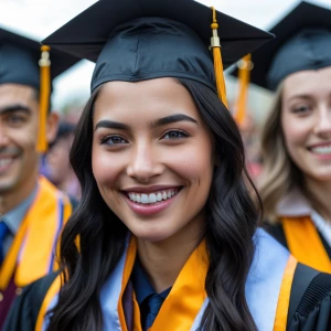 A graduation at school they are smile in their face