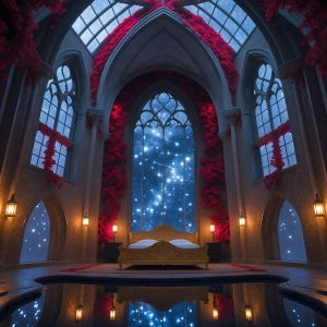 In a grand chamber known as "The Enchanted Gallery" within the m...