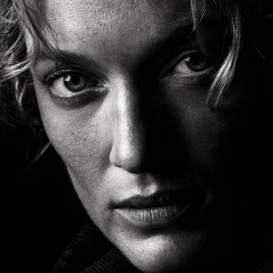 Ultra realistic big close-up portrait of Uma Thurman, cinematic...