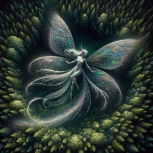 In the heart of a mystical forest, a zealous enigmatic fairy dan...