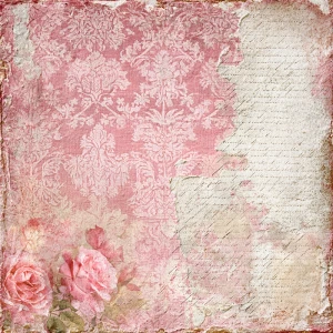 Shabby chic vintage scrapbook background paper, 12x12 inch print...