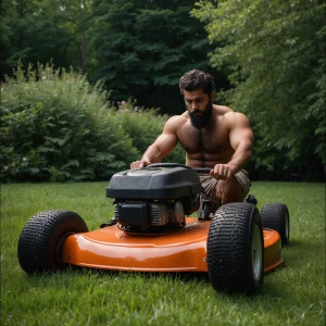 Omar is the lawn mower guy late 20’s with a fit hairy body and p...