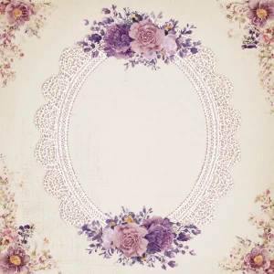 Positive Prompt — Victorian Mauve Rose Journal Page (Unlined, La...