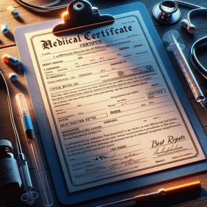 Create a realistic medical certificate:
I confirm that Ivy Rose...