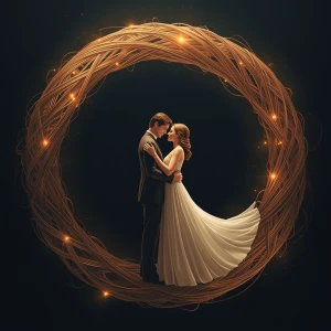 Generate an image that beautifully captures a Möbius strip, symb...