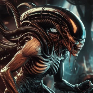 Fan art of a alien resembles taylor swiftt, transforming into a...