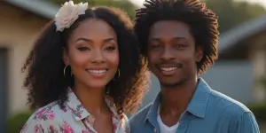 Two beautiful black young people start as a crush then go on dat...