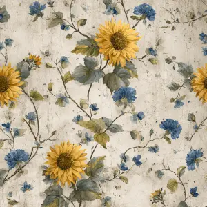 flat 2D background paper design, vintage floral farmhouse patter...
