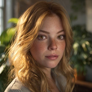 Create a hyper-realistic portrait of a 22-year-old woman of mixe...