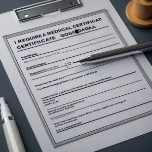 I require a medical certificate for the individual named “gogoga...
