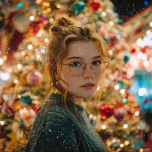 A young woman  looking in the camera  in front of a beautifully...