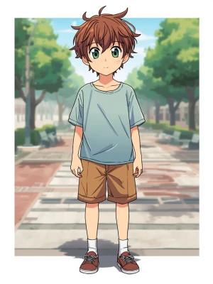 A detailed, high-quality illustration in a modern anime style, d...