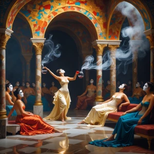 The Painted Court of Lovers

Prompt: Beneath mosaicked arches, c...