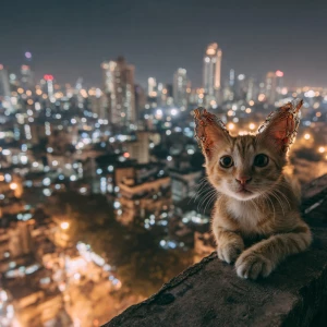 Skyscraper cat ears looking in india