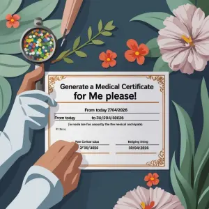 Generate a medical certificate for me please. From today 27/04/2...
