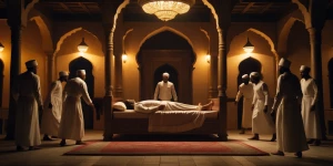 Sultan Hamad’s death scene – “Interior of Zanzibar palace, Sulta...