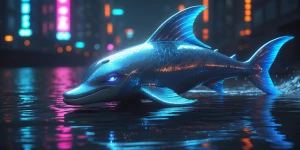 In a futuristic world, a sleek and shimmering Nakuulite creature...