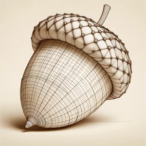 i need simply a wireframe 3d acorn