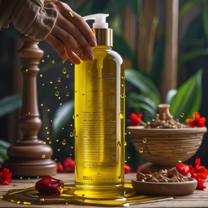 Oil covering entire body with full body and view