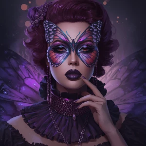 A portrait-oriented, hyper-realistic digital painting, focusing...