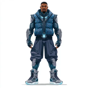 Create a digital art style concept illustration of a powerful bl...