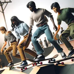 create stop motion animation using real life action figures that...