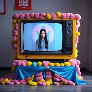 Edit tv ini di buntel dengan kain taplak yang jadi alas nya di b...