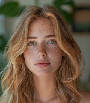 hyperrealistic photo portrait of a 22-year-old girl, mixed ethni...