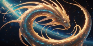 A mesmerizing helical hunter swirling through the cosmos, its te...