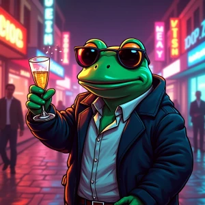Character PEPE frog in GTA art style,  Fight, gta style illustra...
