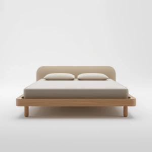 Photorealistic premium furniture product shot of a Scandinavian-...
