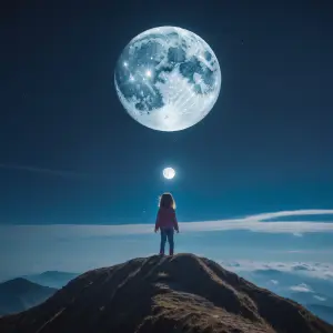 It's a night time and sky look so beautiful and moon is so promi...