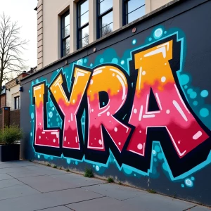 Generate an image of colorful and vibrant graffiti artwork on th...