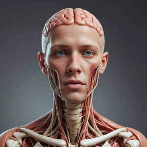 Show me what a human looks like without the organs ,flesh,bone,...