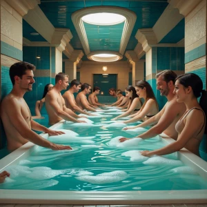 Spa with people turn them around