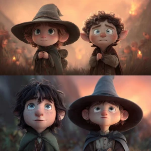 The Fellowship of the Ring in Pixar style