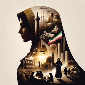 Conceptual poster for the Islamic Revolution of Iran, Dahe Fajr....