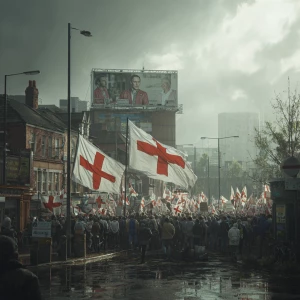 A hyper-realistic 4K digital illustration of a tense street scen...