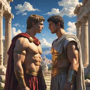 14 jähriger   Junge 
Antinous trifft Hadrian zum ersten Mal auf...