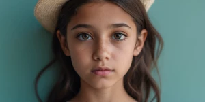 Can you make this image of this hispanic white light skin girl w...