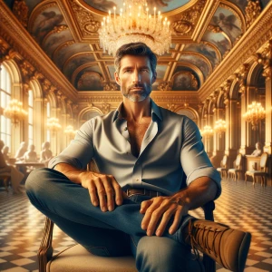 A man in his 50s with short dark hair and a neatly trimmed beard...
