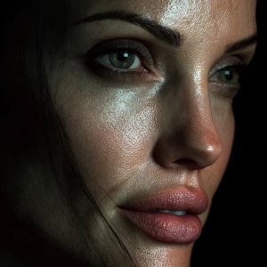 Close up of Angelina Jolie