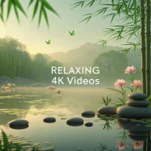 Ultra realistic peaceful zen landscape at golden hour, soft warm...